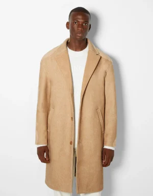 Abrigo confort-BERSHKA Best Sale