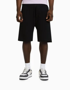 Bermuda básica felpa-BERSHKA Fashion