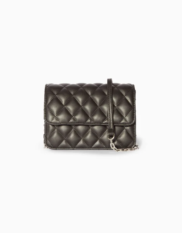 Bolso acolchado asa cadena-BERSHKA Fashion