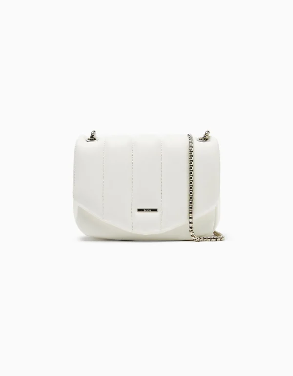 Bolso asa cadena acolchado vertical-BERSHKA Shop