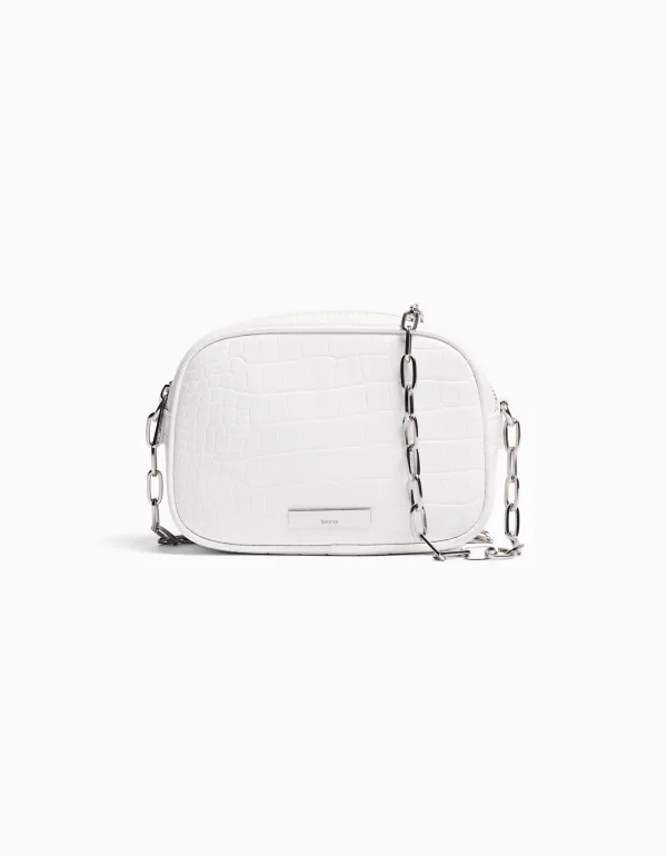 Bolso asa doble cremallera textura-BERSHKA Cheap