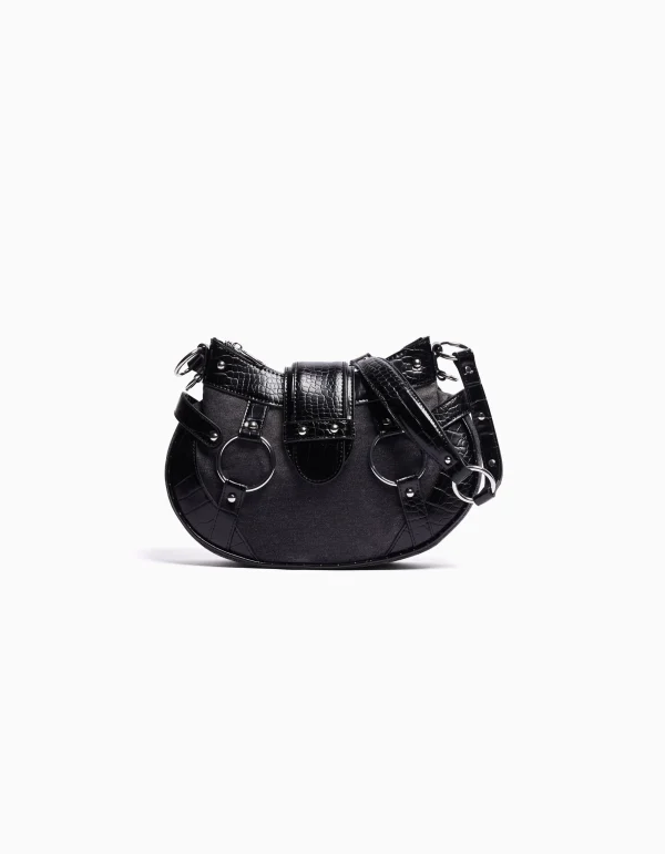Bolso denim asa grabado estampado animal-BERSHKA Outlet