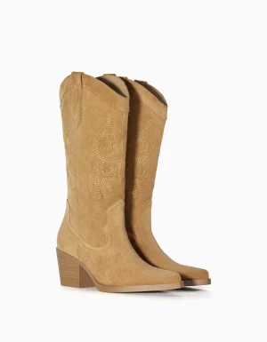Botas cowboy tacón-BERSHKA Hot