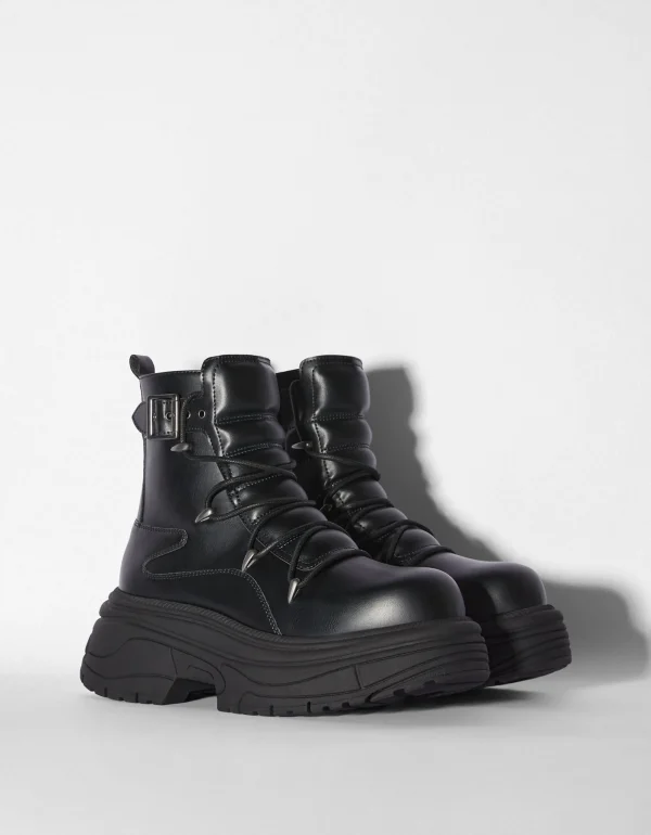 Botas volumen detalle hebillas hombre-BERSHKA Best Sale