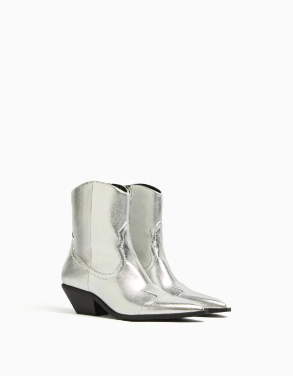 Botines tacón cowboy-BERSHKA Online