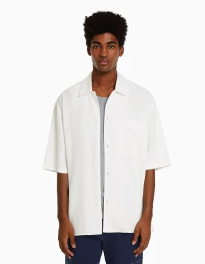Camisa manga corta relaxed fit-BERSHKA Discount