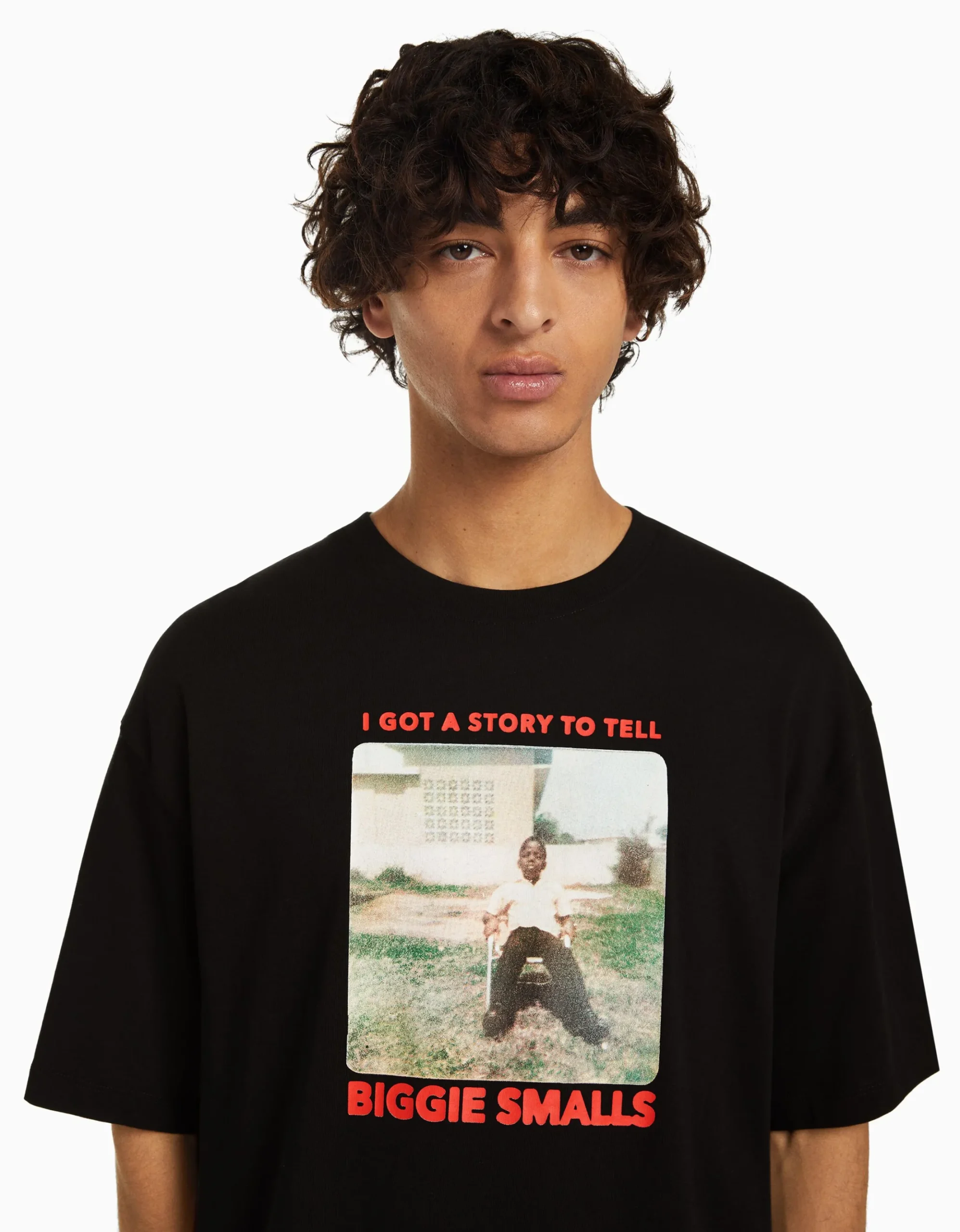 Camiseta manga corta boxy fit print The Notorious B.I.G.-BERSHKA Hot