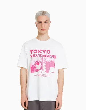 Camiseta manga corta boxy fit print TOKYO REVENGERS-BERSHKA Discount
