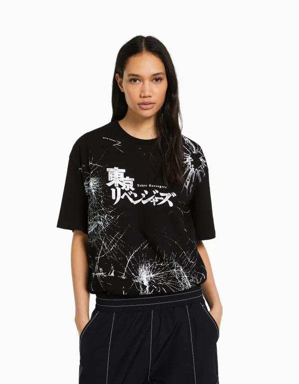 Camiseta manga corta boxy fit TOKYO REVENGERS-BERSHKA Fashion