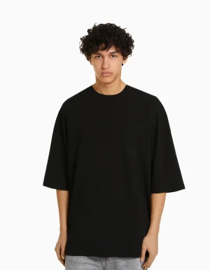 Camiseta manga corta oversize-BERSHKA Shop