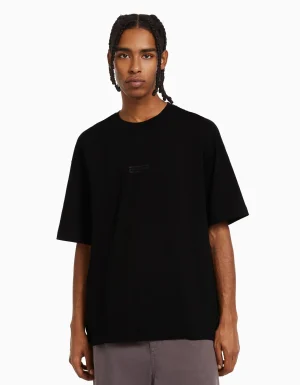 Camiseta manga corta oversize print-BERSHKA New