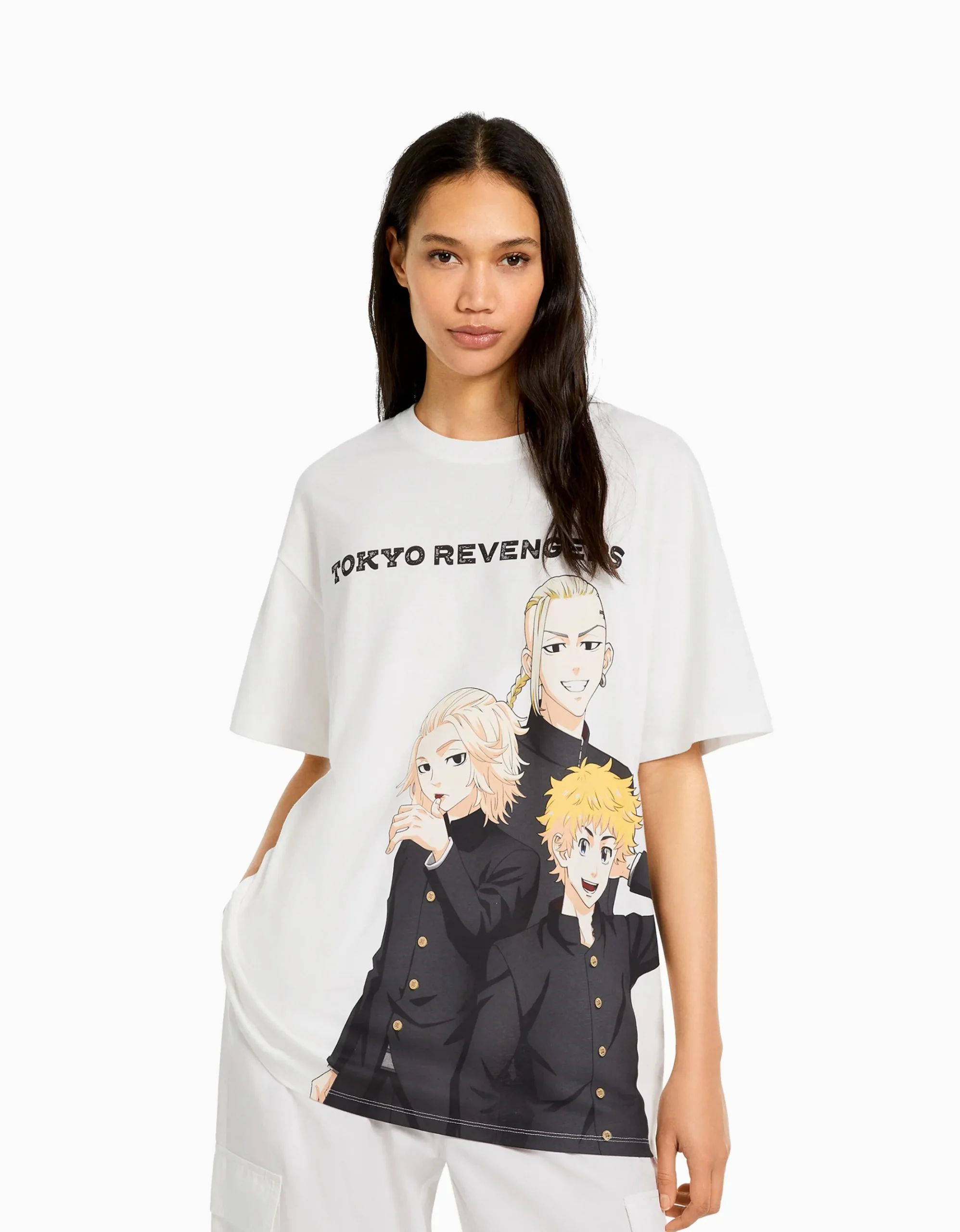 Camiseta manga corta oversize print TOKYO REVENGERS-BERSHKA Best