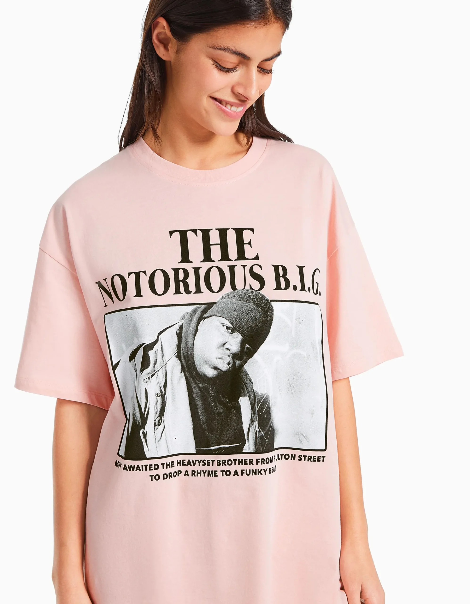 Camiseta manga corta print The Notorious B.I.G.-BERSHKA Hot