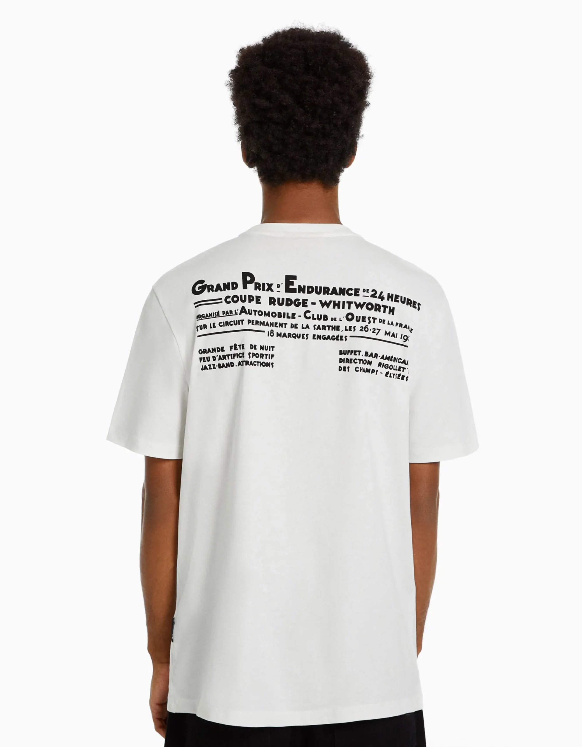 Camiseta manga corta regular fit 24h LE MANS-BERSHKA Store