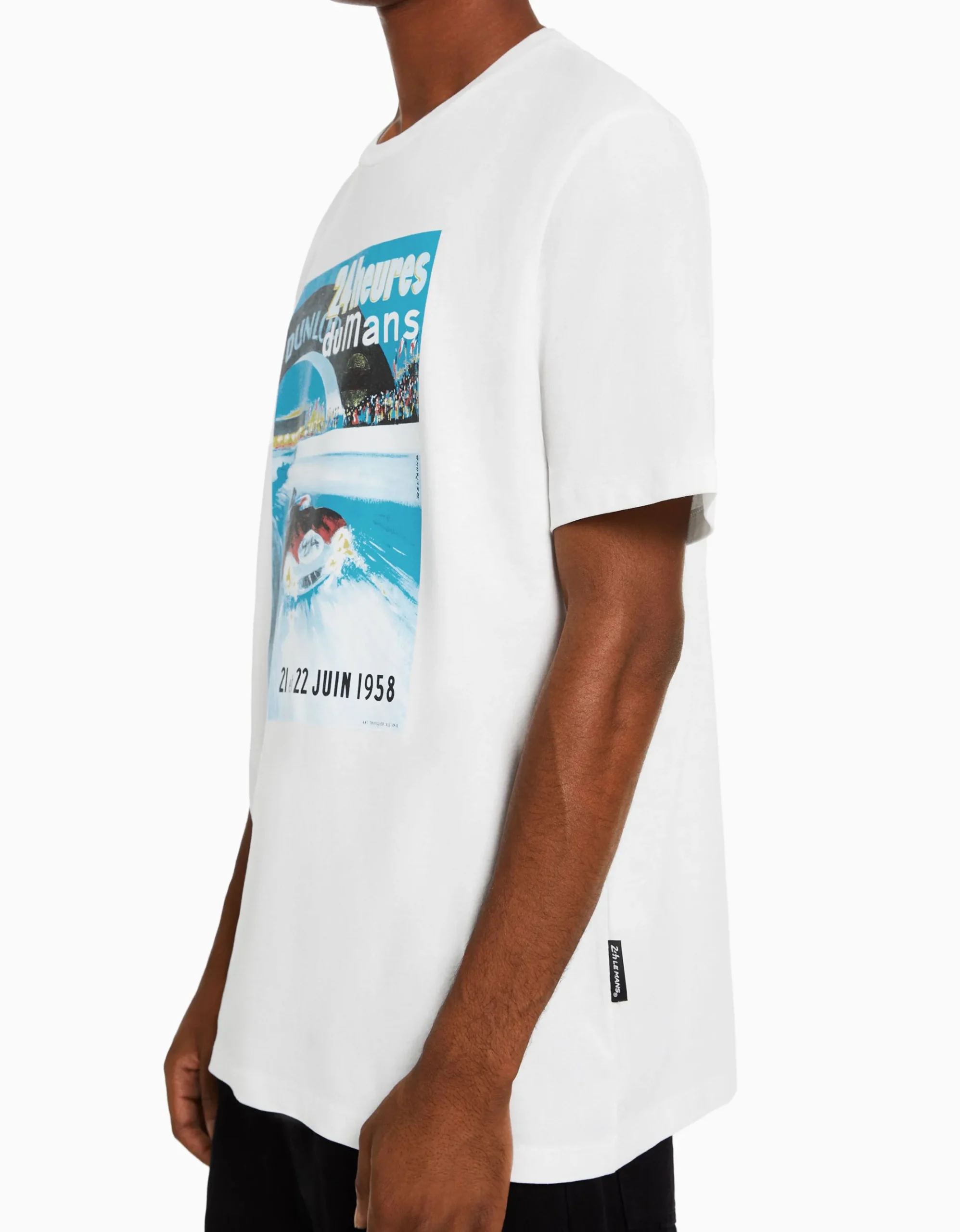 Camiseta manga corta regular fit 24h LE MANS-BERSHKA Store