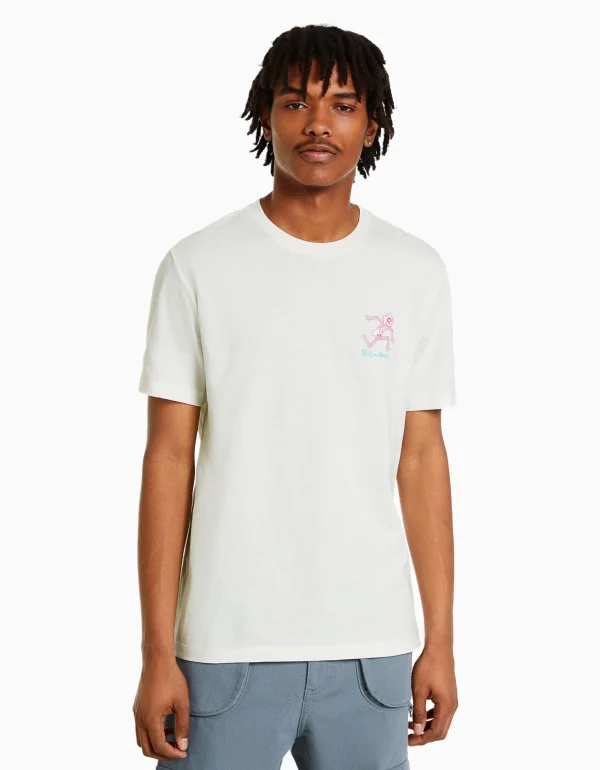 Camiseta manga corta regular fit print RickMorty-BERSHKA Best Sale