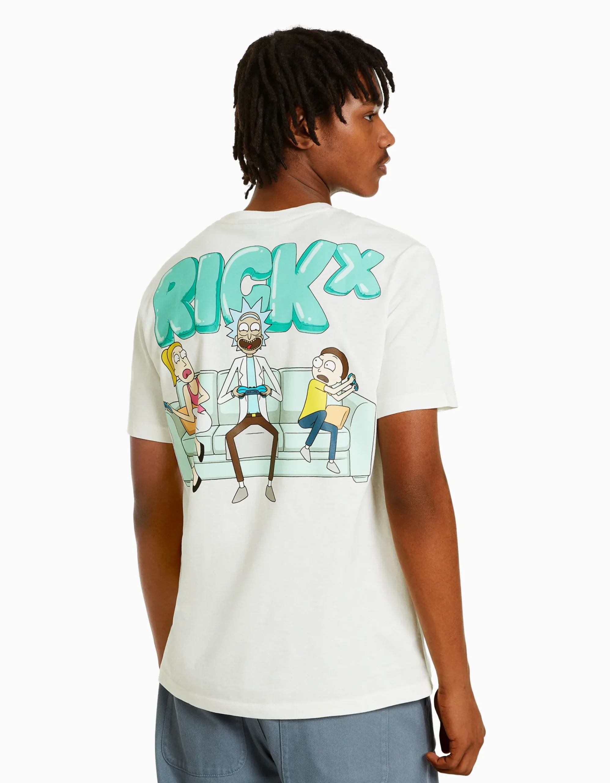 Camiseta manga corta regular fit print RickMorty-BERSHKA Best Sale