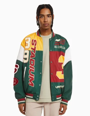 Cazadora bomber acolchada print-BERSHKA Fashion