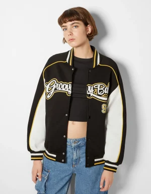 Cazadora varsity-BERSHKA Best Sale
