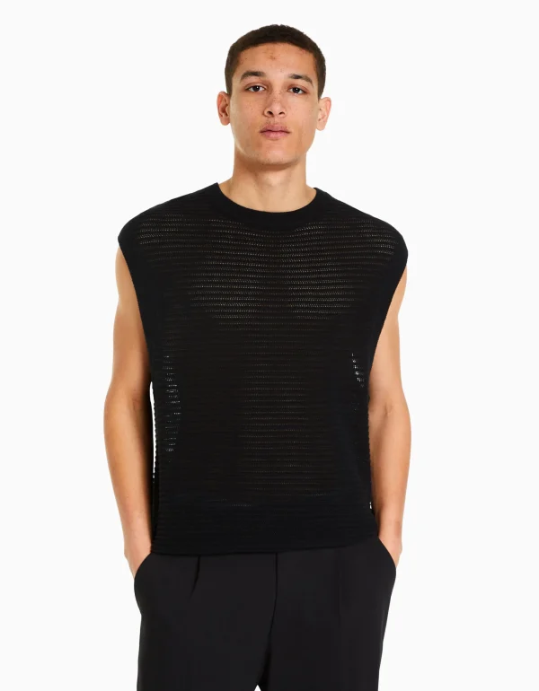 Chaleco mesh-BERSHKA Best Sale