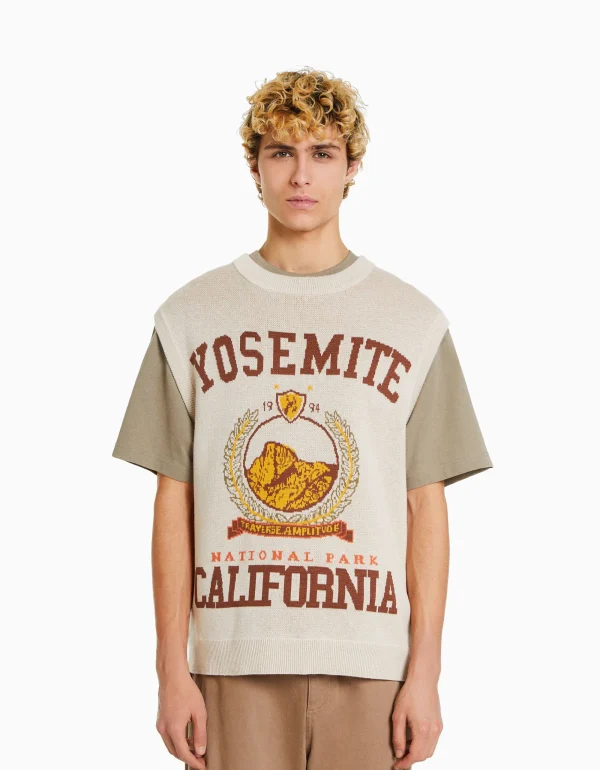 Chaleco punto intarsia-BERSHKA Shop