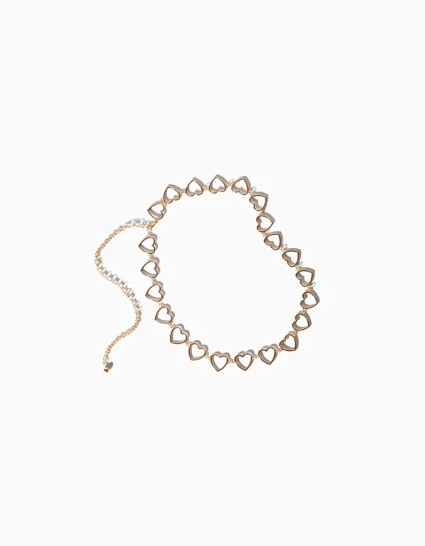 Cinturón cadena corazón-BERSHKA Online