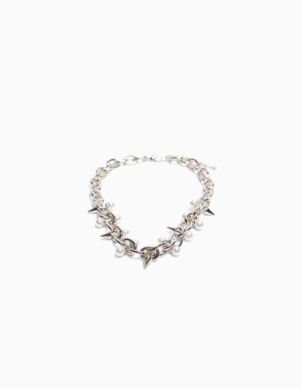 Collar pinchos efecto perlas-BERSHKA Best