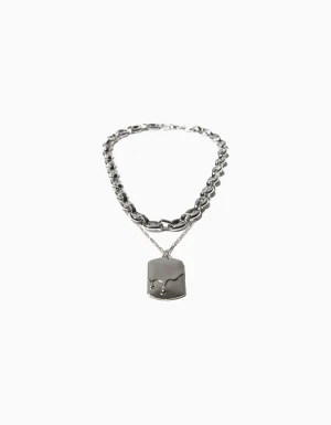 Collar placa-BERSHKA Cheap