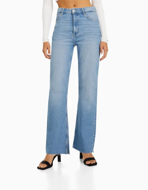 Jeans confort abertura lateral-BERSHKA Best