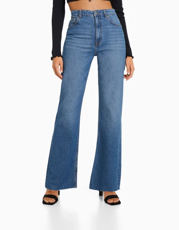 Jeans confort abertura lateral-BERSHKA Clearance