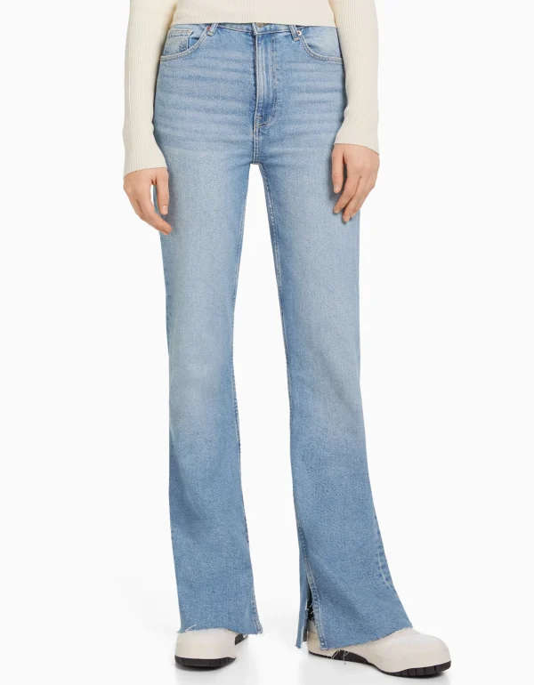 Jeans confort abertura lateral-BERSHKA Best Sale