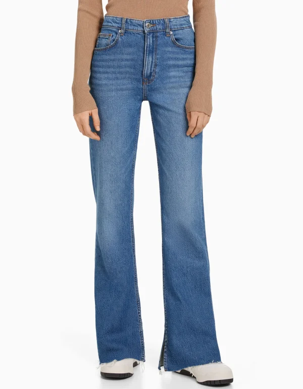 Jeans confort abertura lateral-BERSHKA Store