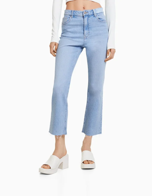 Jeans cropped flare-BERSHKA Outlet