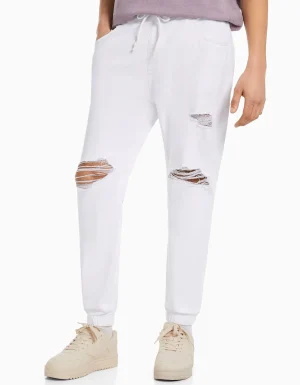 Jeans jogger color rotos-BERSHKA Best Sale