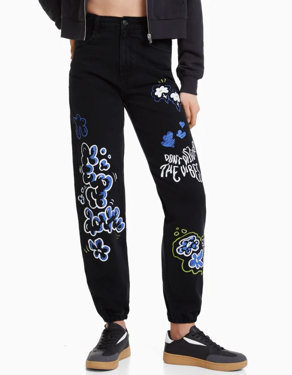Jeans jogger grafiti-BERSHKA Outlet