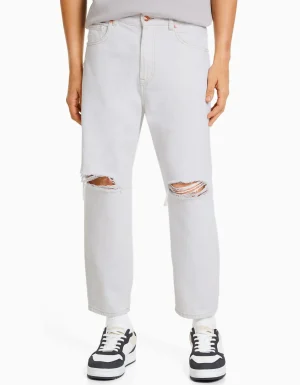 Jeans loose rotos-BERSHKA Shop