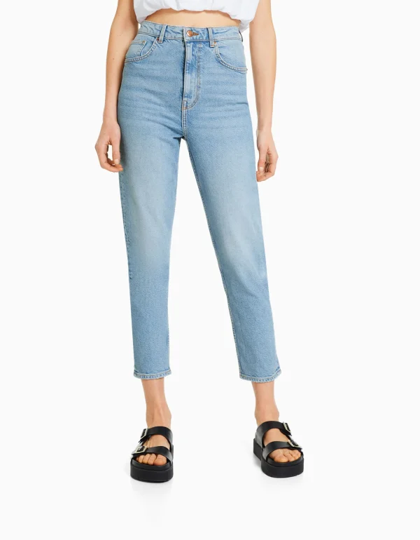Jeans mom slim confort-BERSHKA Discount
