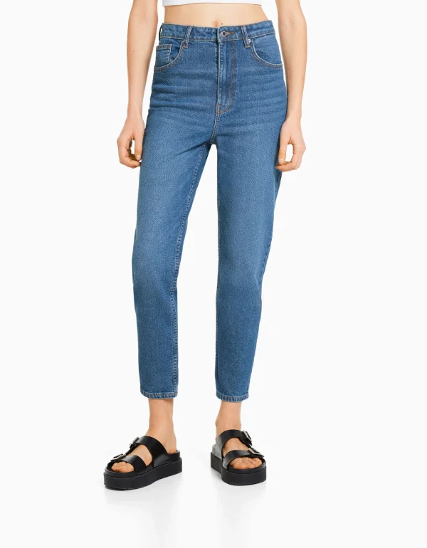 Jeans mom slim confort-BERSHKA Online