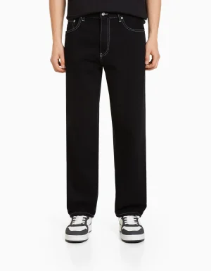 Jeans 90´s wide-BERSHKA Cheap