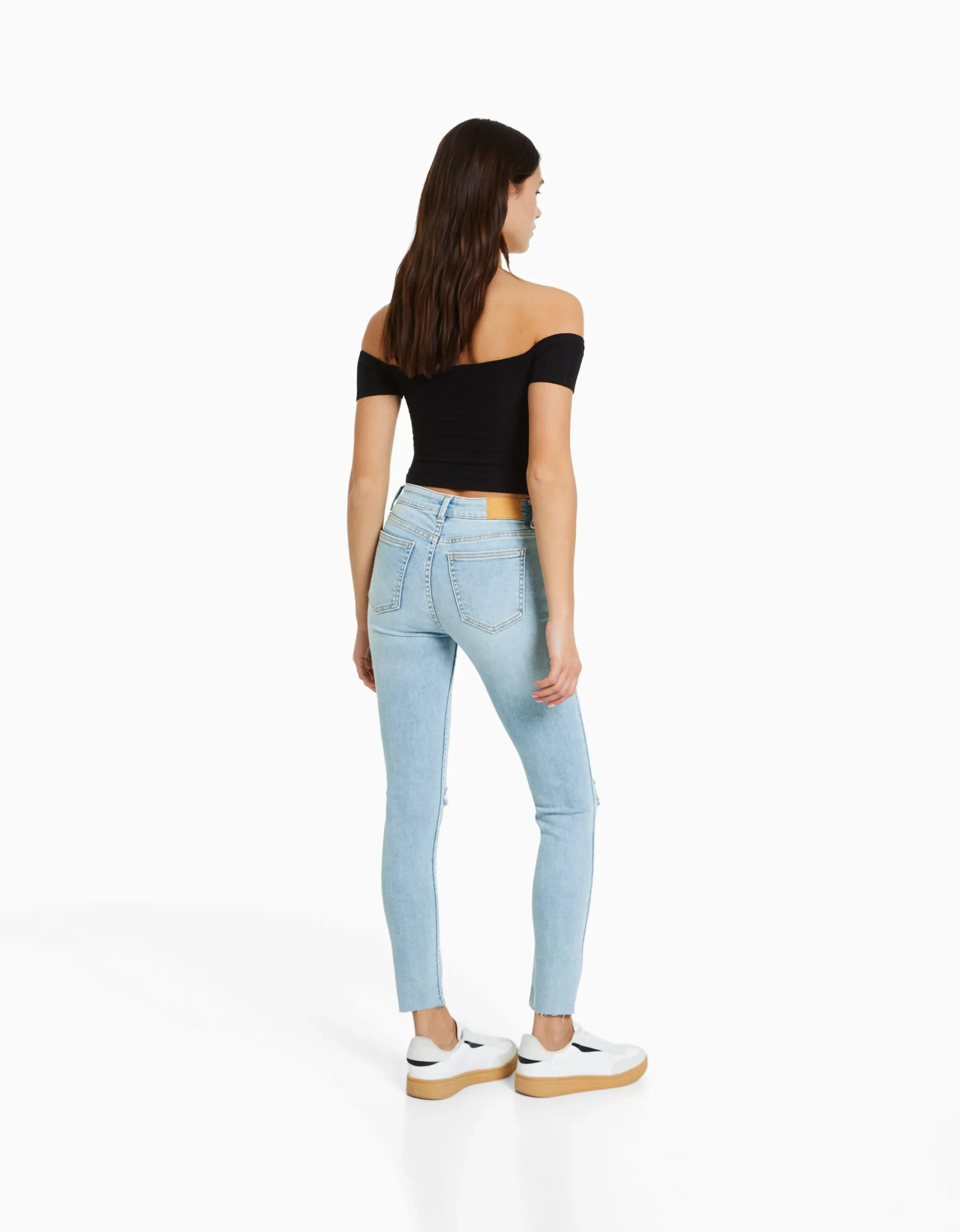 Jeans skinny vintage tiro bajo-BERSHKA Cheap
