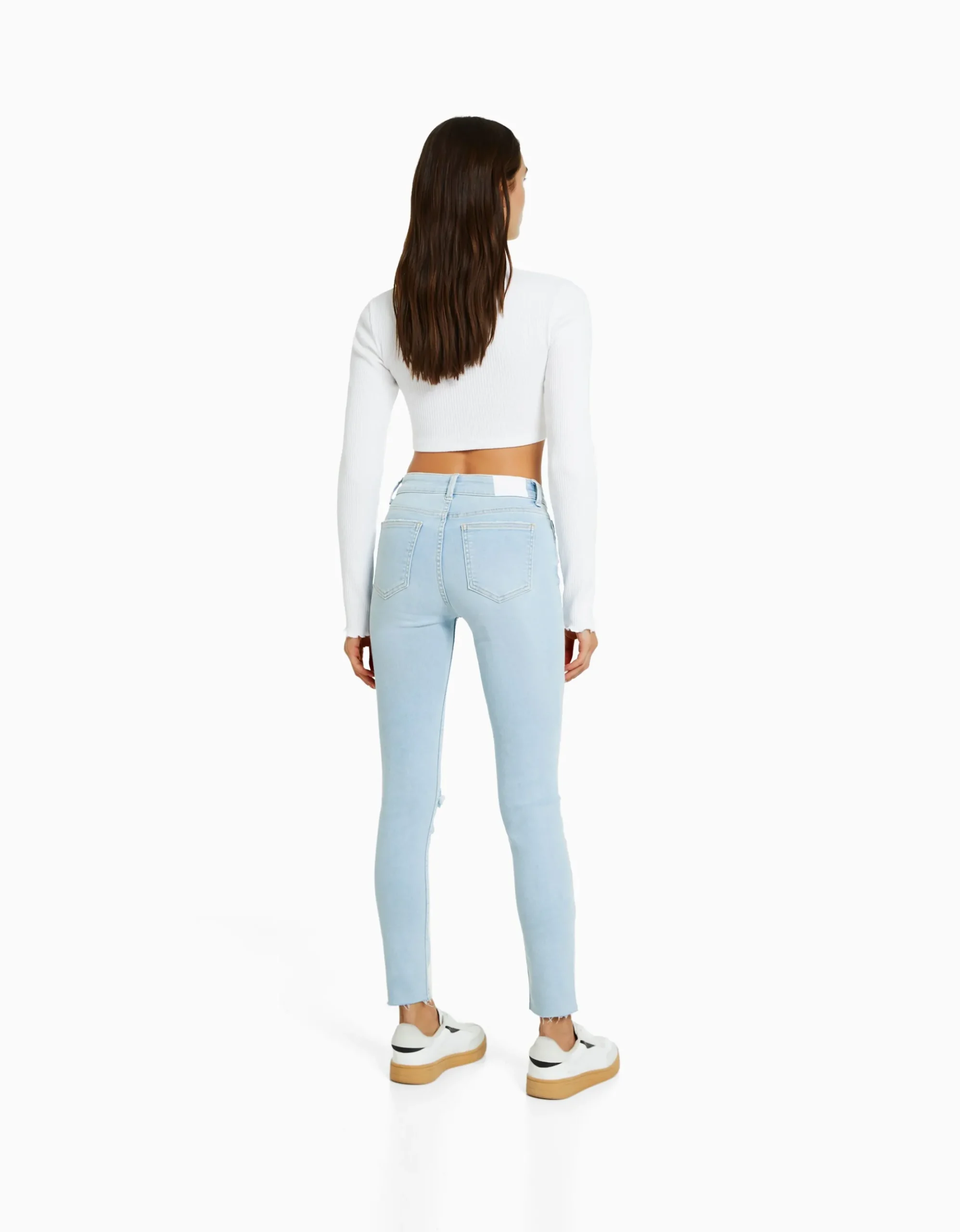 Jeans skinny vintage tiro bajo-BERSHKA New