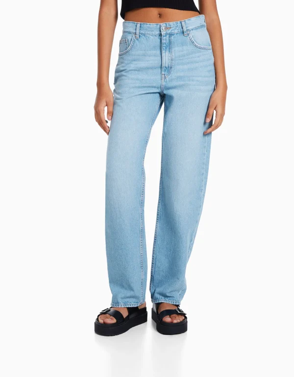 Jeans straight-BERSHKA Cheap