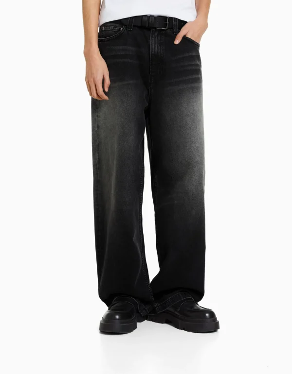 Jeans super baggy efecto desgastado-BERSHKA Shop