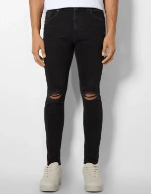 Jeans super skinny rotos-BERSHKA Hot