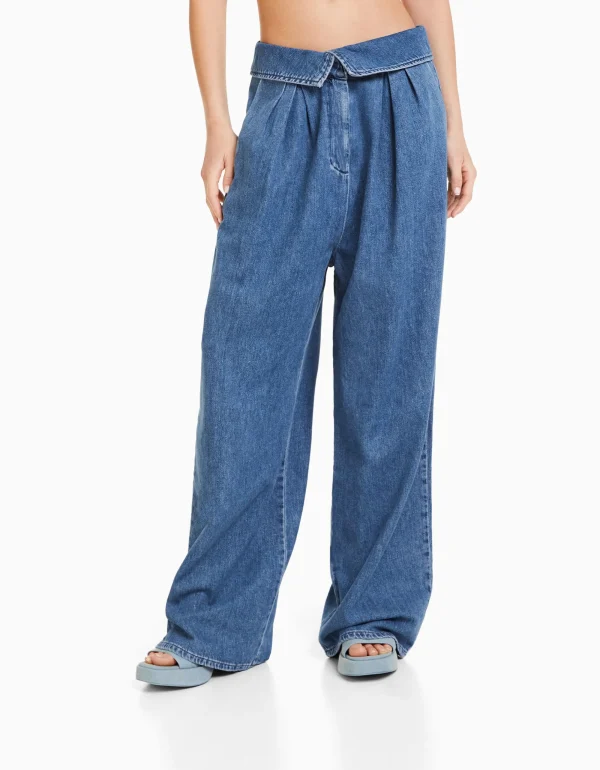 Jeans tailoring cintura-BERSHKA Online