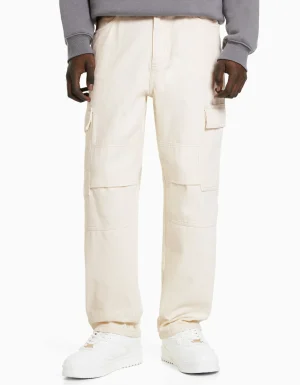 Jeans wide cargo-BERSHKA Best Sale