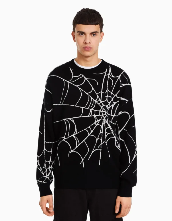 Jersey print-BERSHKA Cheap