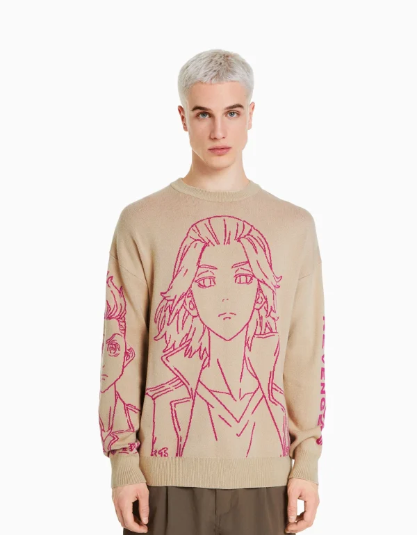 Jersey print TOKYO REVENGERS-BERSHKA Flash Sale