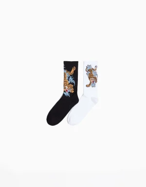 Pack 2 calcetines print-BERSHKA Clearance
