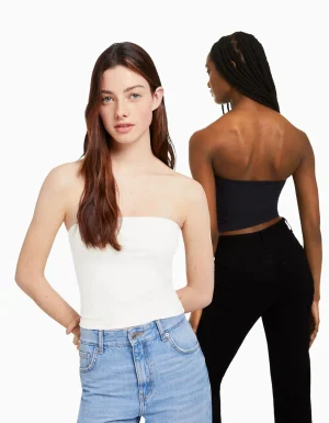 Pack 2 tops bandeau-BERSHKA Sale